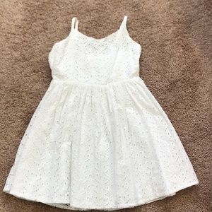 Gymboree White eyelet sleeveless dress.